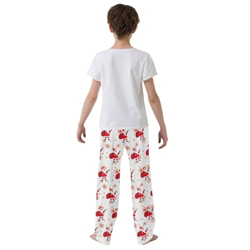 Boys' Pants Christmas Santa Gnomes Hat Long Bottoms Jogger Pants Elastic Waist Trousers with Pockets S-XL3