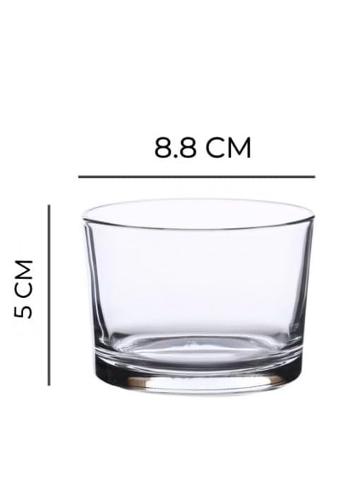 Uniglass Grande Dessert Glass Set of 6 | 210ml Transparent | Premium Glassware for Ice Cream, Pudding, Mousse | Elegant Design | Lead-Free | Ideal for Parties & Home Use