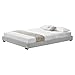 Corium Kunstlederbett Bettgestell mit Lattenrost 180x200 cm Bett inkl. Lattenrahmen Doppelbett Ehebett Weiß