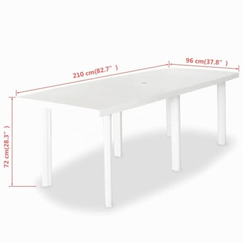 Mesa de exterior rectangular verde para cenas en el jardín de casa 6