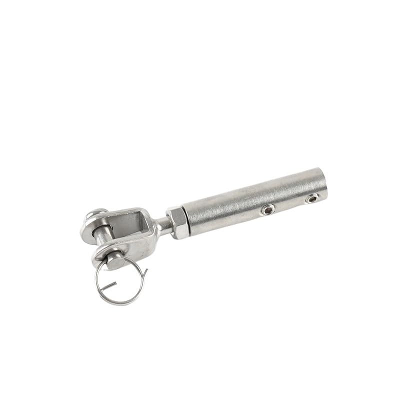 Morsetti per Fune for Kit ringhiera Cavo da 6 mm Fune Metallica Forcella Tensione terminale Raccordo Ancoraggio a Ginocchiera con bulloni a Testa Esagonale Morsetti per I Cavi