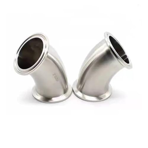 Coude 45 degré Tri Clamp en acier inoxydable SUS304 robuste avec ferrule de 77.5mm