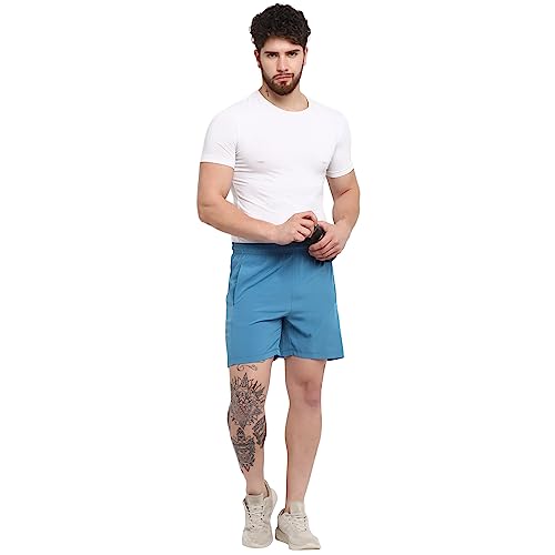 Image of YUUKI Men NSL CNS Stripe Shorts Shorts, DEEP Blue, S