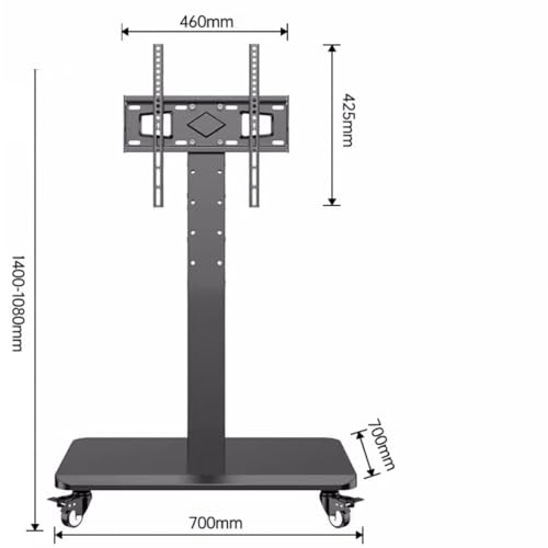 Soporte de TV móvil ajustable con ruedas para TV 32 a 60" miniatura 2