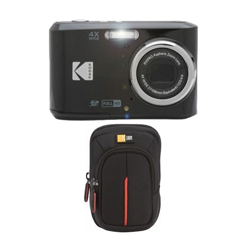 Image of Kodak Pixpro FZ45 16MP Digital Camera with Case (Black, 2 Items) | 16MP Sensor, 4x Optical, 1080p Full HD Video, 2.7 LCD, Aa Battery Power. Includes Protective Camera Case