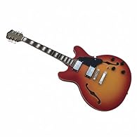 CLASSIC SEMI-HOLLOW RESONANCE – Features a laminated Maple body with dual "F-holes." This blends the acoustic warmth of a hollow body with the sustain and feedback resistance of a solid body. ROSEWOOD FRETBOARD – Unlike synthetic alternatives, this g...