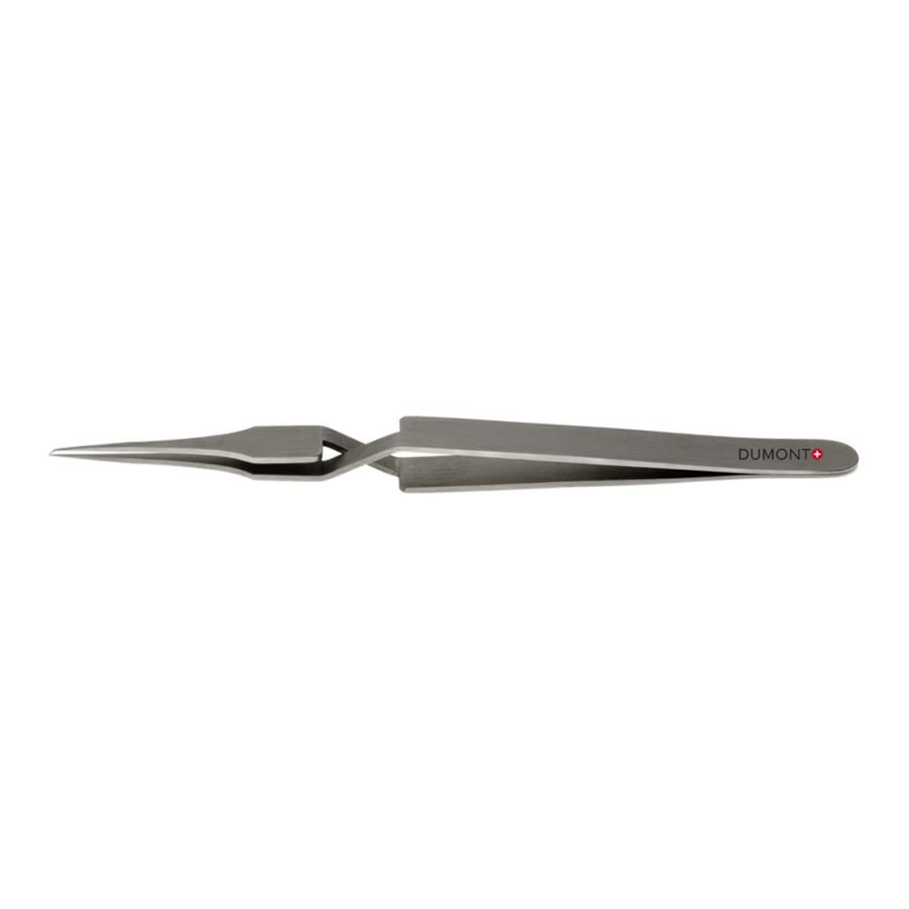 Dumont 2-1029 - Pinzette biologiche in acciaio inox Dumoxel, estremamente fine, antimagnetiche, lunghezza 108 mm, larghezza punta 0,02 mm