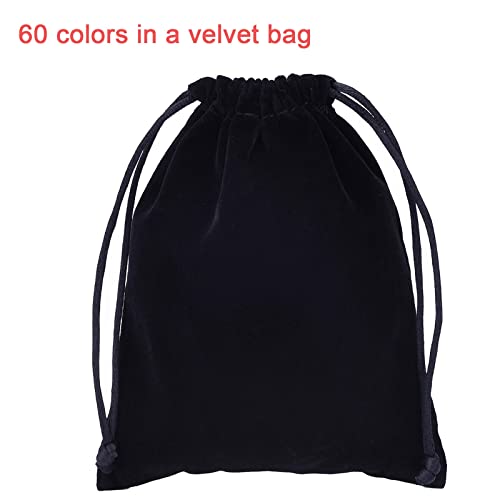 60 Pieces Hexagonal Chakra Pendant Bullet Crystal Pendant Gemstone Pointed Quartz Stone Pendants With Storage Bag (60 Colors) #TOP6