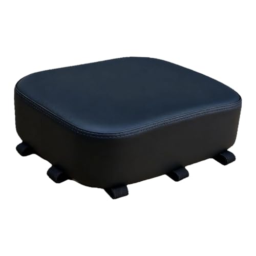 KiBcsLic Asiento de de Cuero Sintético para Hombre Y Mujer, Cómodo, con Amortiguación, para Exteriores, Grueso, para Bicicleta, Negro