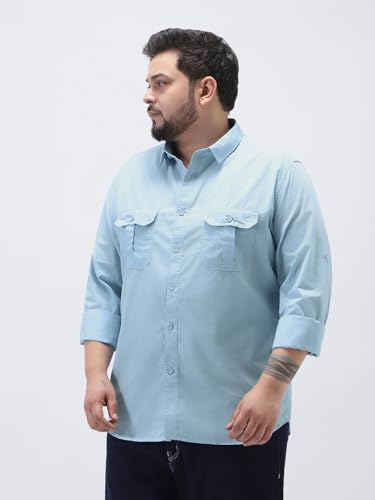 Image of Urbano Plus Men's Cotton Full Sleeve Regular Fit Casual Solid Shirt