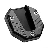 Aluminium-Legierung Kickstand Extension Pad für Motorräder, Roller und Elektroautos zur Unterstützung der Seitenständer-Stabilität (schwarz)