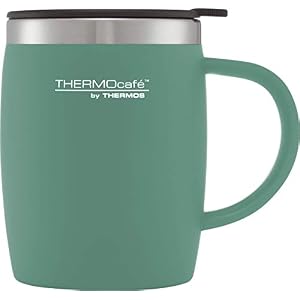 THERMOcafè by Thermos Desk Mug, Plastic, Duck Egg, 1 Count (Pack of 1)