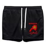 Spreadshirt Morocco Carte Maroc Drapeau Cadeau Marocain Short de Bain,...