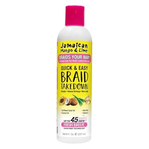 Jamaican Mango & Lime Braids Your Way Quick & Easy Braid Takedown Lotion – Detangling & Braid Removal Softens Knots, Reduces Breakage, Moisturizes Hair & Loosens Build-Up Cover