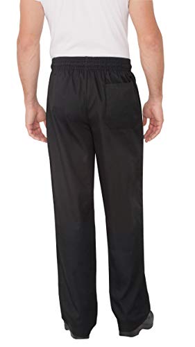 Chef Works Men's Essential Baggy Chef Pants, Black, X-Small - Thumbnail 3