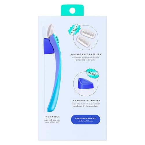 Image of Billie Women's Razor Kit, 1 Handle, 2 x 5 Blade Refills + Magnetic Holder, Water Park