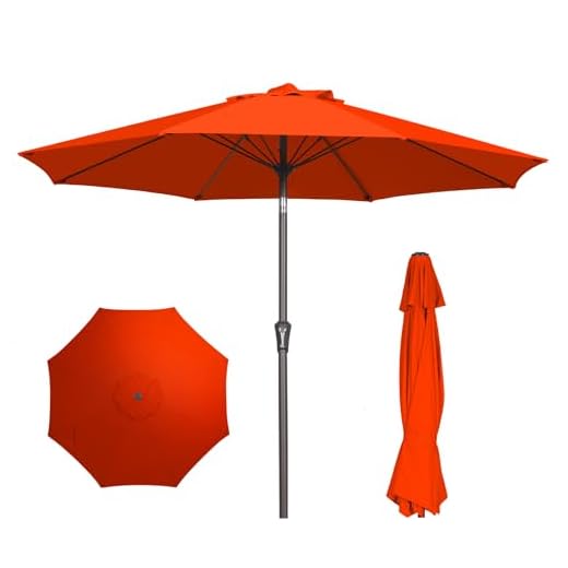 Best windguard umbrella PatioKingdom 9FT Outdoor Umbrella with Tilt and Crank