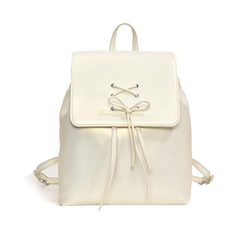 Sac a dos femme elegant en cuir PU blanc parfait pour le shopping et les sorties en ville