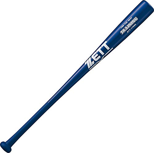 ZETT BTT17980 Baseball Training Bat, Wooden (Square Bamboo), Short Scale, 31.5 inches (80 cm), 31.5 oz (800 g) Average Blue (2300)