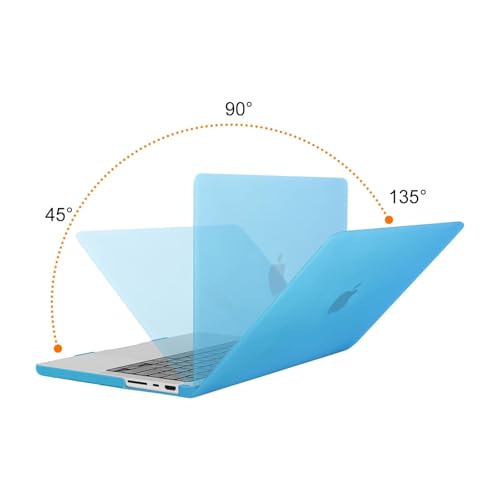 Image of MOSISO Compatible with MacBook Pro 14 inch Case 2025 2024 2023 2022 2021 M5 M4 M3 M2 M1 A3434 A3112 A3185 A3401 A2918 A2992 A2779 A2442, Hard Shell&Keyboard Cover&Screen Film&Pouch,Aqua Blue