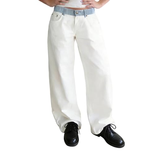 Jean tendance pour femme coupe droite avec poches spacieuses