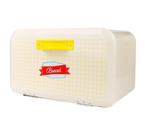 AMYSTY Vintage Bread Box - Large Iron Storage Bin with Magnetic Closure for Family Bread and Baked Goods