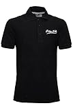 Diamante Detailing Philipp Plein Fine MTK0052 0201 Black/White Herren Polo Shirt Schwarz