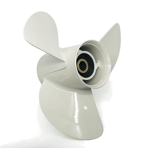Image of CAPTAIN Outboard Propeller fit Yamaha 115 T50 60 70 75 80 85 90 100 130 HP Engines, OEM 15 Spline Tooth Outboard Prop, RH Aluminum Propellers