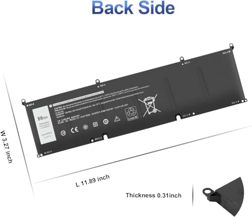 Image of Wefly 69KF2 Laptop Battery Compatible for Dell XPS 15 9500 9510 9520 9530 Precision 5550 5560 G15 5510 5511 5520 5515 5521 G7 15 7500 P91F P87F 0GFJ6 Inspiron 7510 7610 7620 Laptop Battery