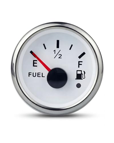 Adjustable Fuel Gauge Ideal for Custom Tank Projects & DIY Builds White