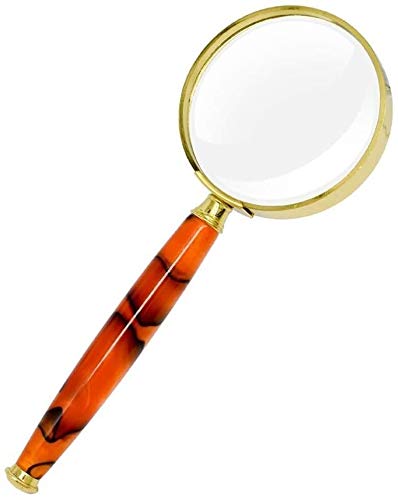 Loupe à main pour lire sans fatigue visuelle grâce au manche métallique ergonomique