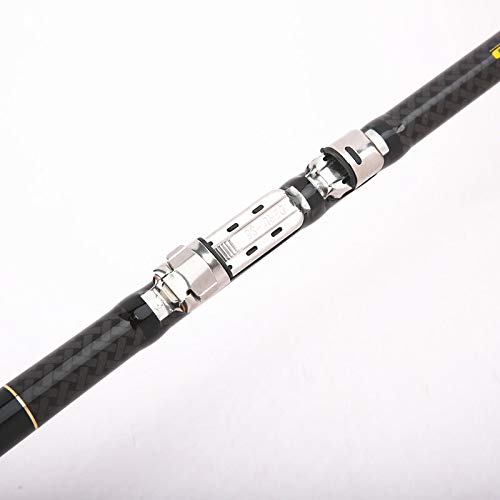6.3M, 5,4 M, 4,5 M, 2,7 telescópica caña de Pescar de Carbono Ultra Ligero Ajustable Pesca Ultra Hard Rock Mar Rod Roces Surf caña de Pescar Portátil Cañas de Pescar (Size : 2.7 m)
