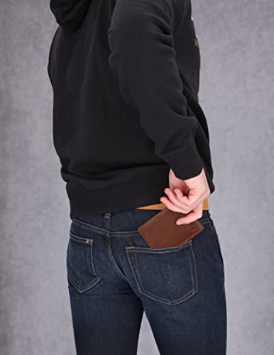 Timberland Men's Leather Passcase Bifold Wallet Hybrid