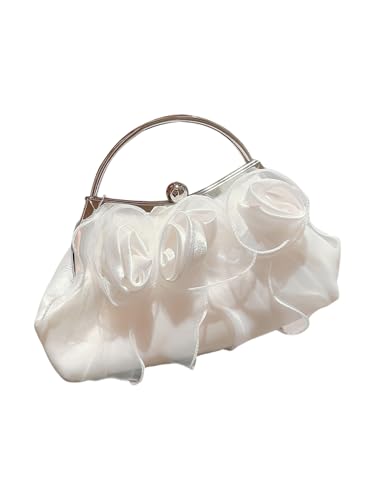 Image of Verdusa Women's Bowknot Evening Bag Ruched Clutch Purse Party Handbag with Chain Strap