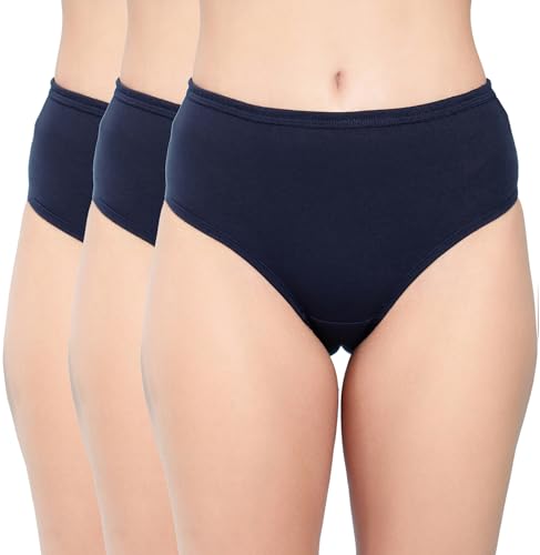 Image of Shasmi Women's Super Combed Cotton Mid Low High Rise Coverage Hipster Full Briefs Breathable with Concealed Waistband Ladies Underwear Panties (Hipster 8901)