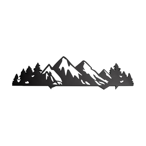 Image of Mountain Car Emblem Fit for Toyota Tacoma 2016-2024,Mountain View Forest Badge Logo ABS Material 3D Effect Logo. (White)