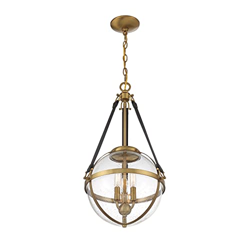 Savoy House 7-1837-3-322 Bozeman 3-Light Pendant In Warm Brass (14" W X 25" H) #TOP3