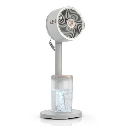 Shark FlexBreeze Pro Mist Fan — Indoor & Outdoor, Integrated Misting, Pedestal to Tabletop, Corded or Cordless, Up to 24-Hr Battery, Oscillating, White, FA302WH (2025 Release)