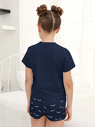 Image of Kingdenergy Girls Summer Cute Print Shorts Set T-Shirt and Short Pant 2 Piece Outfits Clothing Sets
