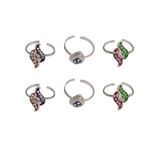 Set of 3 Pairs Silver Toe Rings
