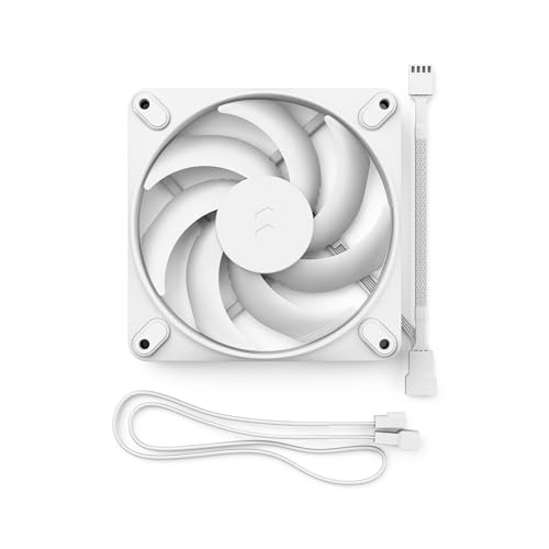 Image of Fractal Design Momentum 12 - Silent PC Case Fan - 120 mm - Liquid Crystal Polymer LCP Blades - FDB Fluid Dynamic Bearing - PWM Control - Cooling Performance - Powerful Airflow - White