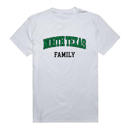 North Texas Mean Green Family Tee, White, Medium
