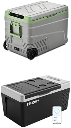 EUHOMY 12 Volt 48QT and 19QT Electric Coolers, Car Refrigerators, Portable Freezers for Camping, Travel, Truck