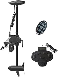 AQUOS Haswing Cayman T 12V 55LBS 39 inch Electric Transom Trolling Motor with Remote Control and Wired Foot Control for Fishing Boat Bass Boat Inflatable Boat