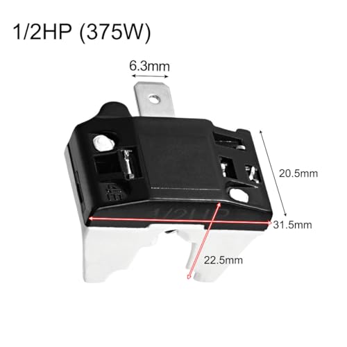 sourcing map Kühlschrank Überlastungsschutz Kompressor Ersatzteile Zubehör 1/2HP (375W)