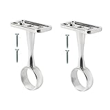 Design pratique : chaque support dispose de 2 trous fixes, ce qui le rend plus stable et solide. Le design sphérique demi-passe empêche l'extrémité du rail d'être exposée. Supports multifonctionnels : support de tringle pour plafond ou mur, parfait pour votre bureau, salon, chambre, salle à manger, cuisine, salle de bain, balcon ou autre endroit de votre maison. Le support de tringle à rideau ajoute une touche tendance et élégante à l'endroit que vous utiliserez.