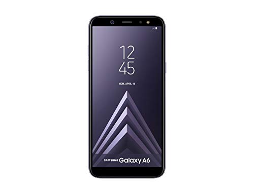 Samsung Galaxy A6   Smartphone libre Android 8,0 (5,6 HD+), Dual SIM, Cámara Trasera 16MP + Flash y Frontal 16MP + Flash, Lavender, 32 GB 5.6