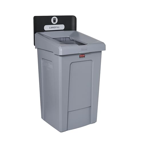 Image of Rubbermaid Commercial Products SLIM JIM Recycling Station 1-Stream Landfill Bin /Can /Kit /Station, 33 GAL, for Kitchens /Classrooms /Offices /Back of House /Higher Education /Commercial Facilities