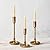 Vintage Cast Iron Taper Candle Holders Set of 3 Antique Brass Candlestick Stands Rustic Wedding Dining Table Centerpieces Elegant Party Decor Housewarming Gift