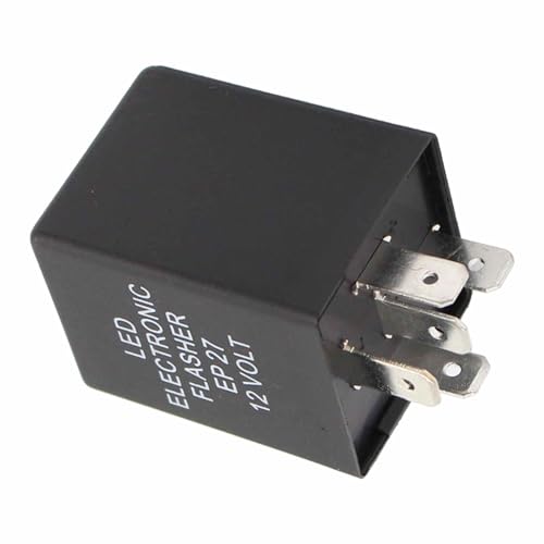 ApplianPar 5 Pin EP27 FL27 Electronic Flasher Relay for Car Vehicle LED Turn Signal Light Bulbs Hyper Blink Flash Fix 1994-2009